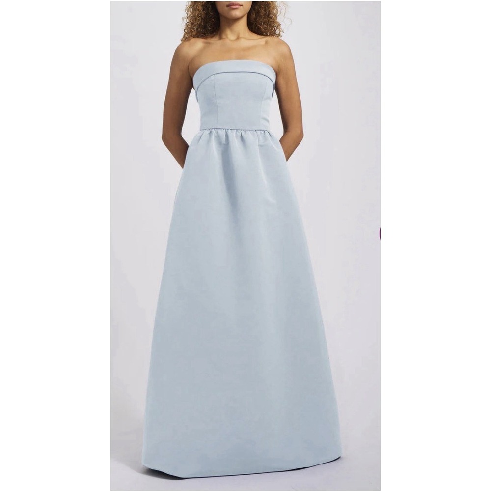 Amsale Rene Strapless Light Blue Bridal Gown